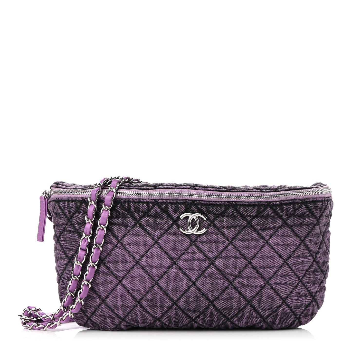 CHANEL DENIM QUILTED DENIMPRESSION WAIST BAG