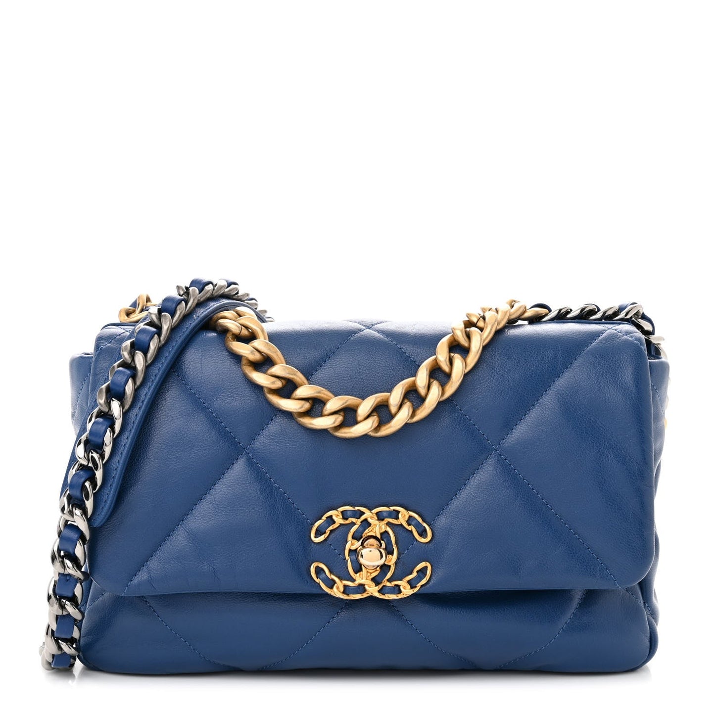 CHANEL QUILTED LAMBSKIN MEDIUM CHANEL 19 FLAP BAG
