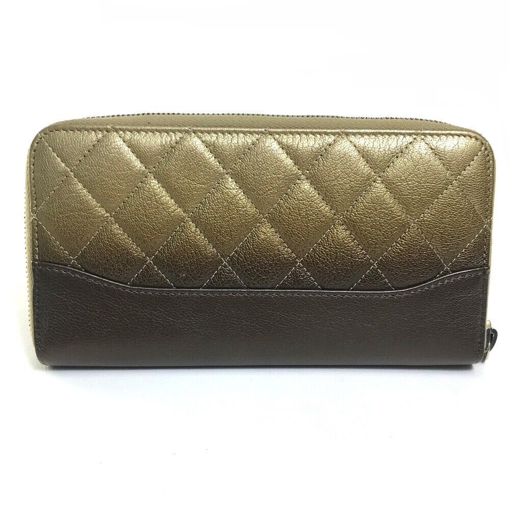 CHANEL GRADATION MATELASSE ZIP AROUND LONG WALLET-HS