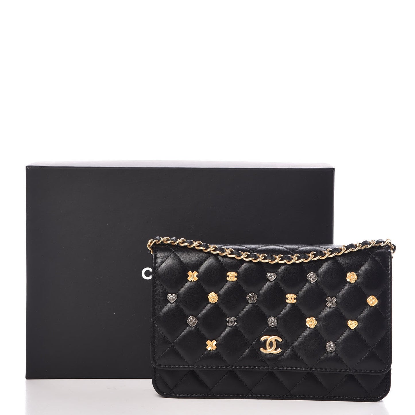 CHANEL QUILTED LAMBSKIN ALL ABOUT CHANEL WALLET ON A CHAIN