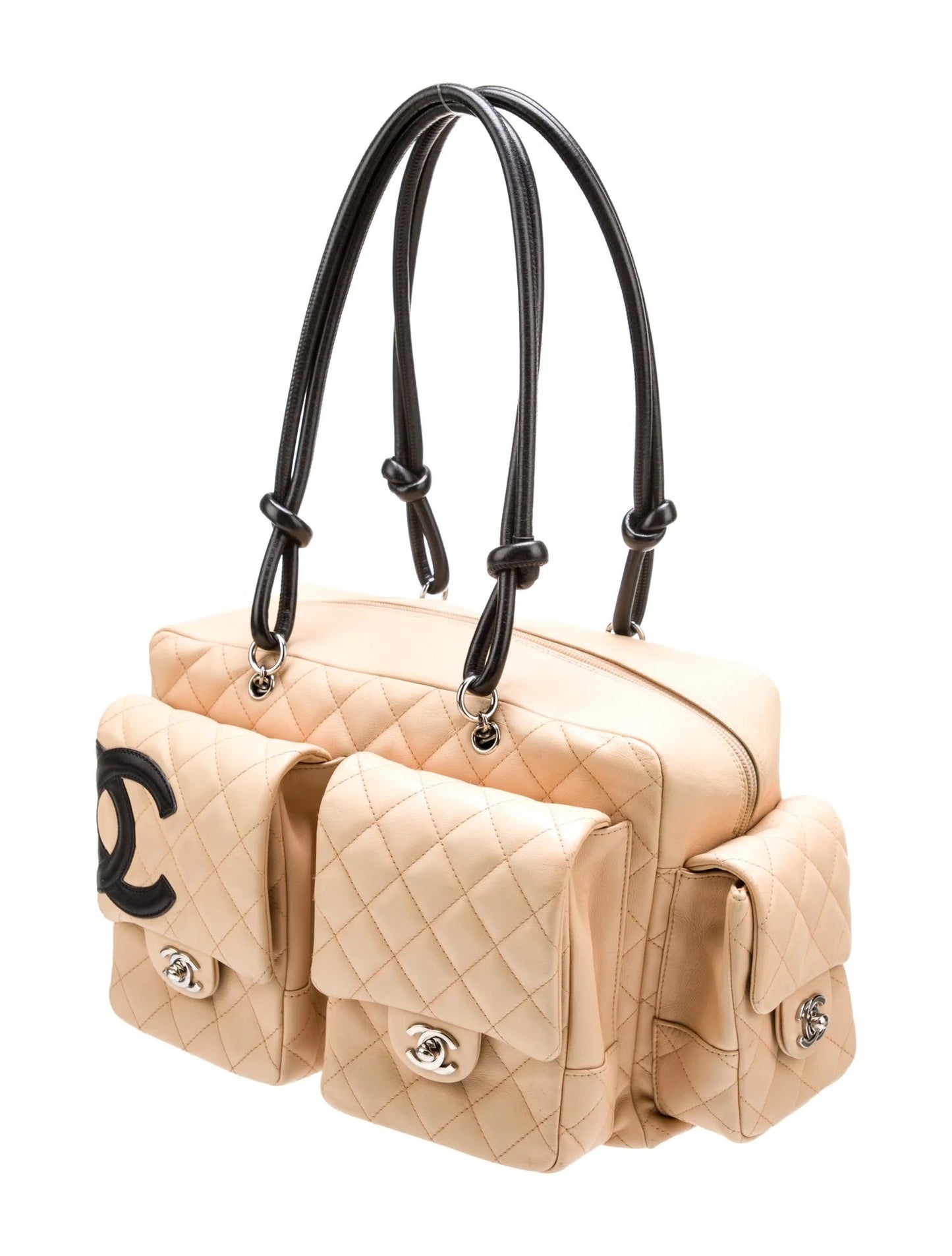 CHANEL QUILTED CALFSKIN LIGNE CAMBON MULTIPOCKET REPORTER BAG