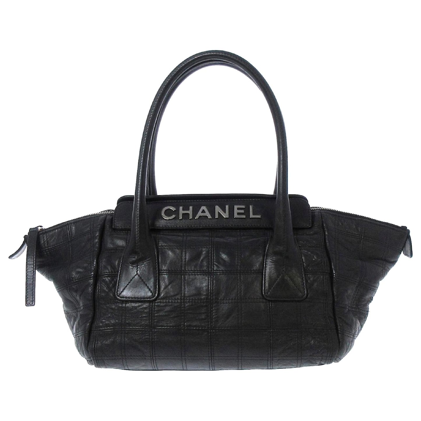 CHANEL LAX QUILTED LEATHER CHOCOLATE BAR HANDBAG