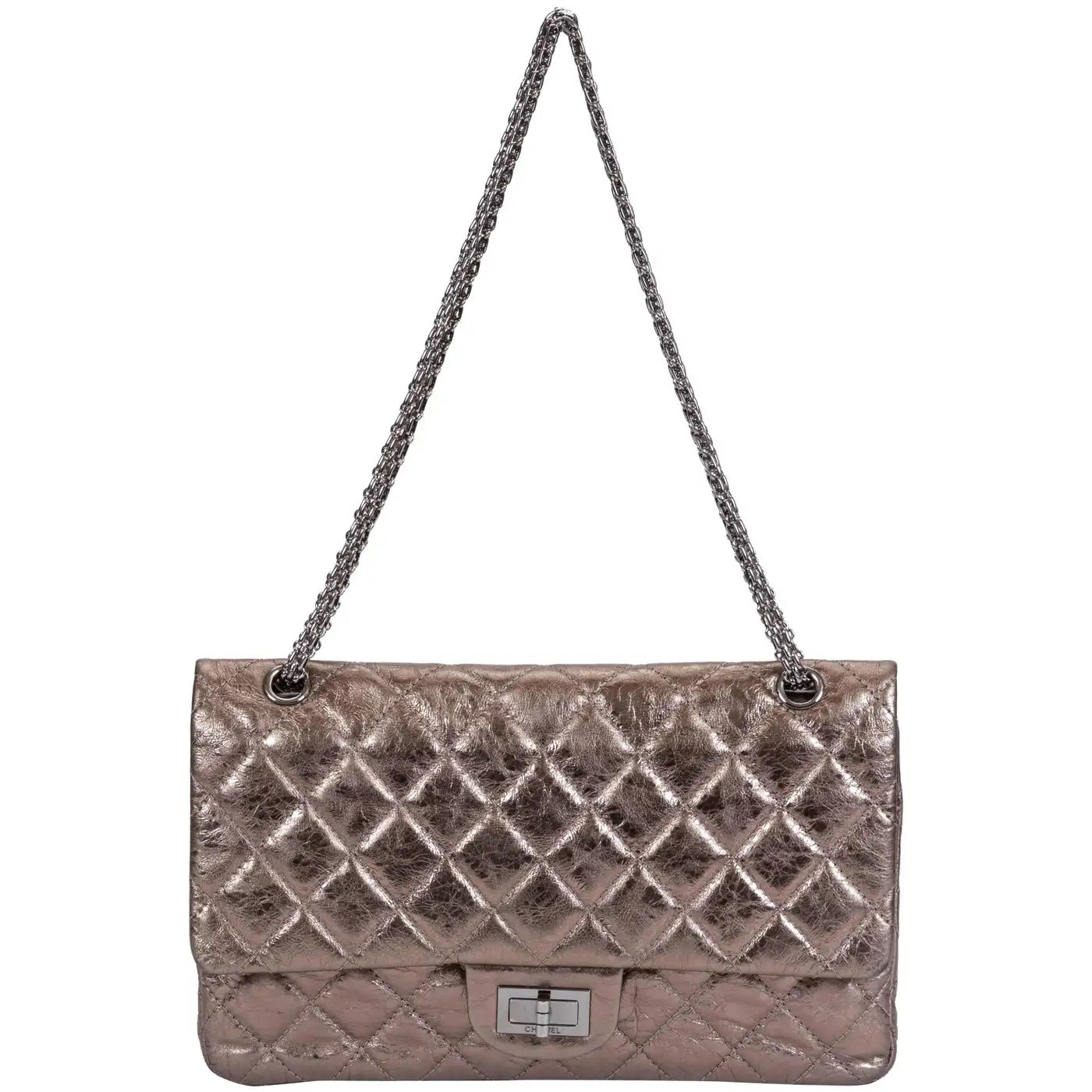 CHANEL METALLIC AGED QUILTED CALFSKIN 2.55 REISSUE FLAP BAG