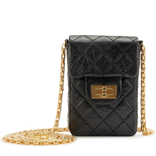 CHANEL QUILTED AGED CALFSKIN 2.55 REISSUE PHONE CASE