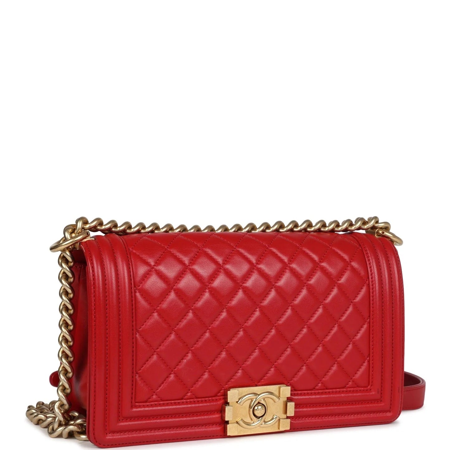 CHANEL QUILTED LAMBSKIN MEDIUM BOY FLAP BAG