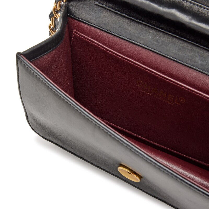 CHANEL QUILTED LAMBSKIN LEATHER MINI FULL FLAP BAG