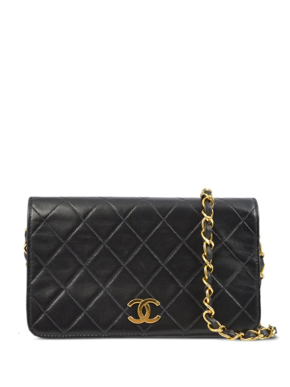 CHANEL QUILTED LAMBSKIN LEATHER MINI FULL FLAP BAG