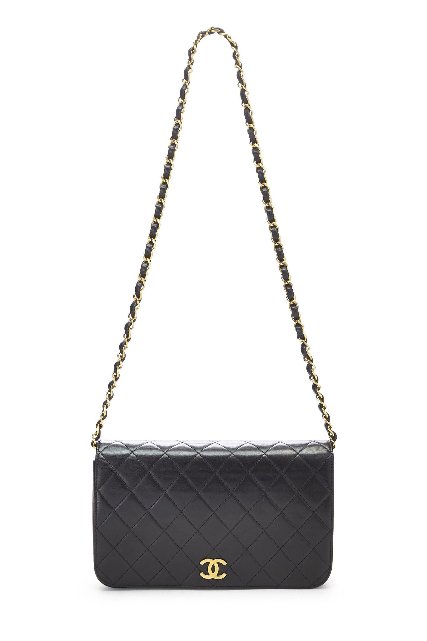 CHANEL QUILTED LAMBSKIN LEATHER MINI FULL FLAP BAG