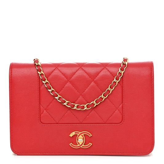CHANEL SHEEPSKIN QUILTED MADEMOISELLE WALLET ON A CHAIN