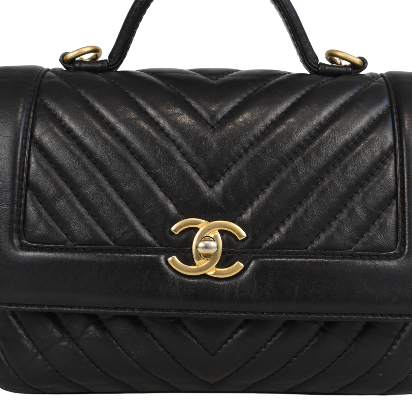 Chanel 'Chevron Top Handle' Flap Bag