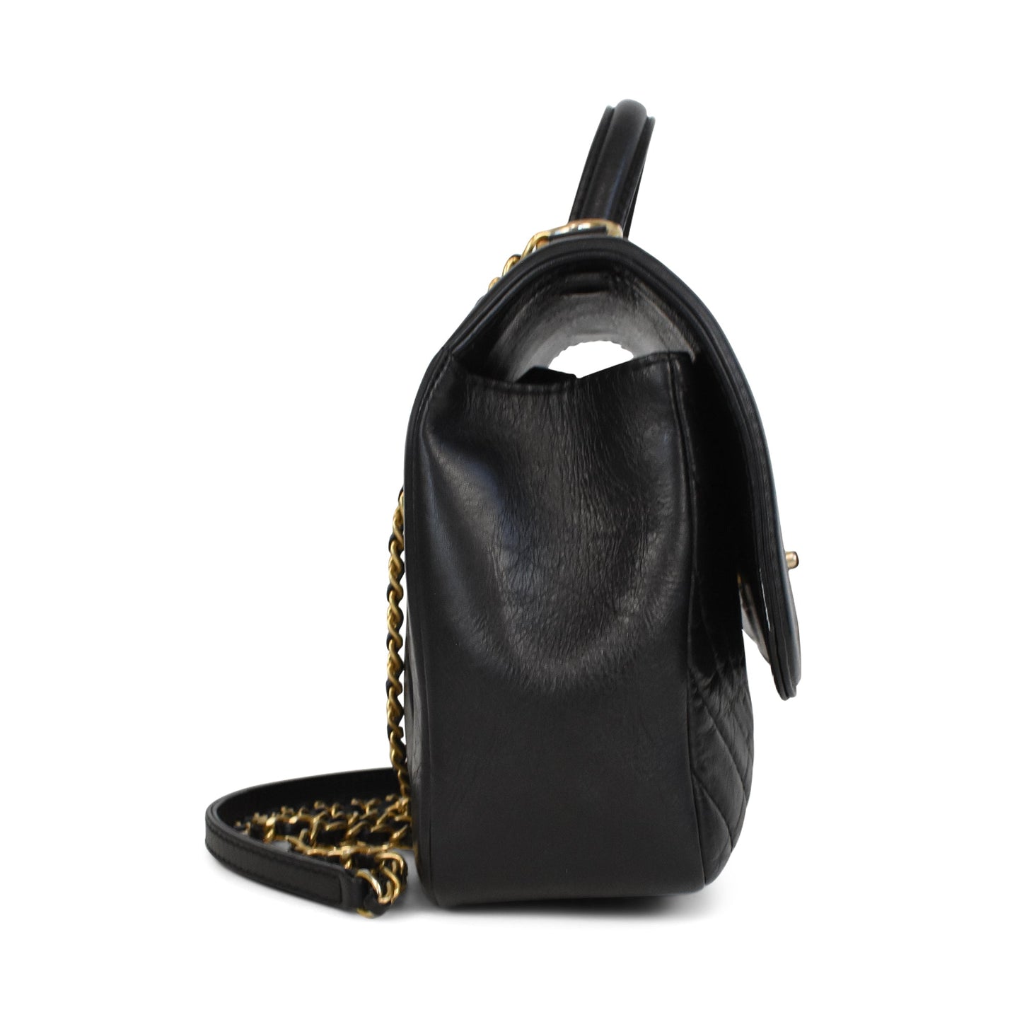 Chanel 'Chevron Top Handle' Flap Bag