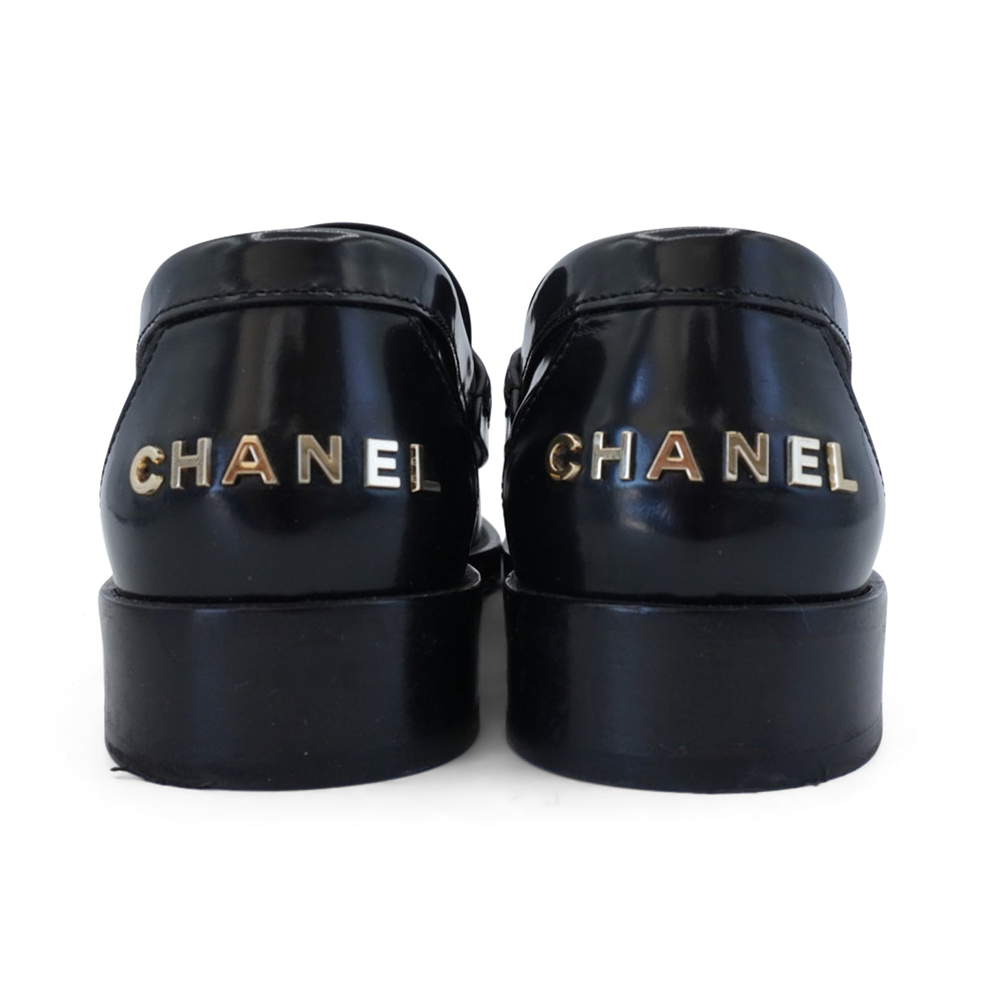 Chanel Logo Heel Loafers - Women's 37