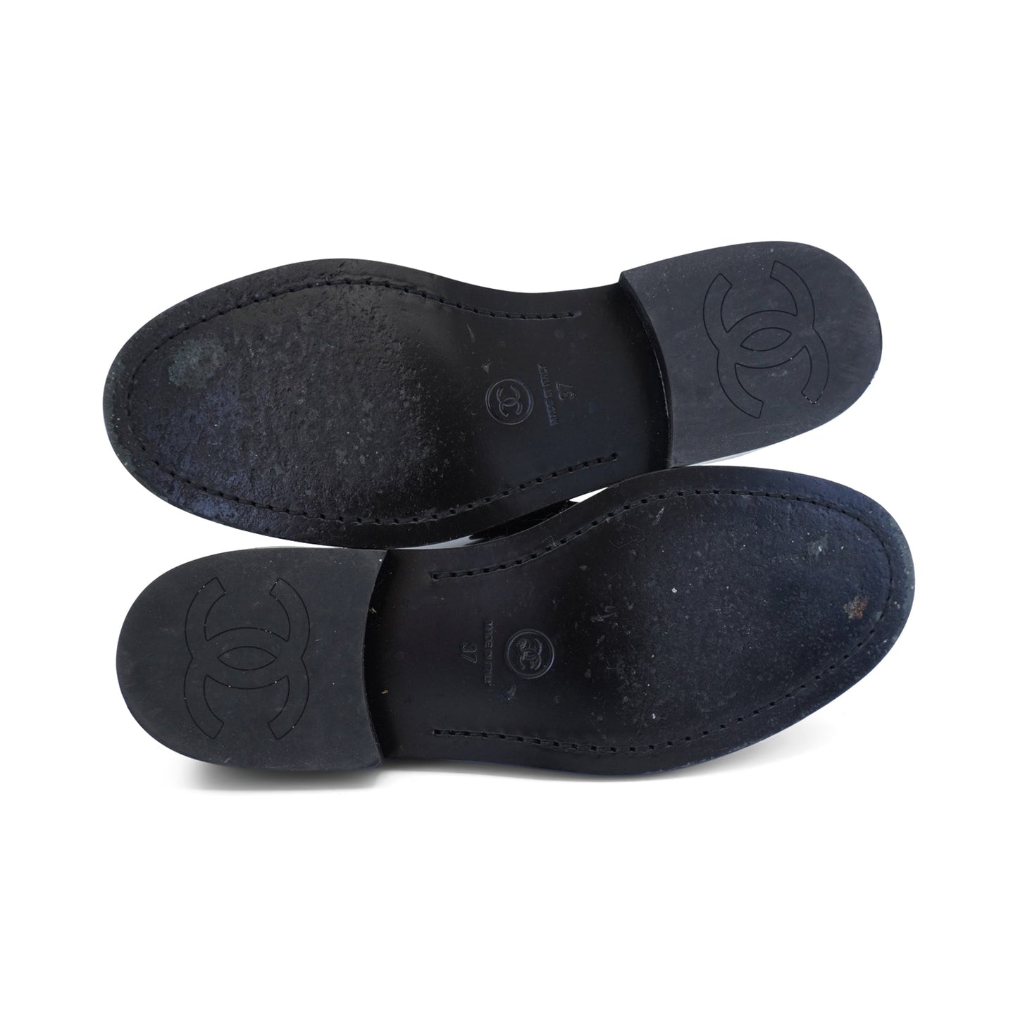 Chanel Logo Heel Loafers - Women's 37