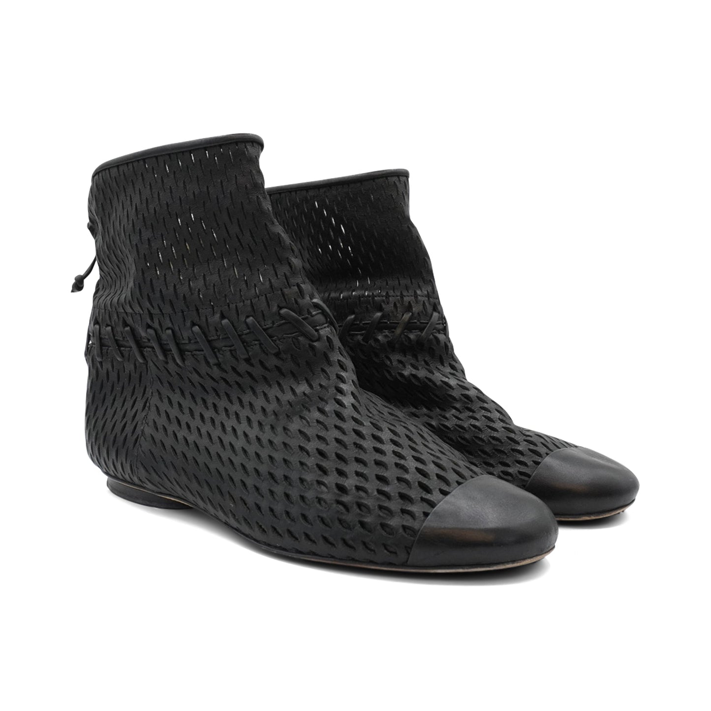 Chanel Perforated Ankle Boots - Women's 39