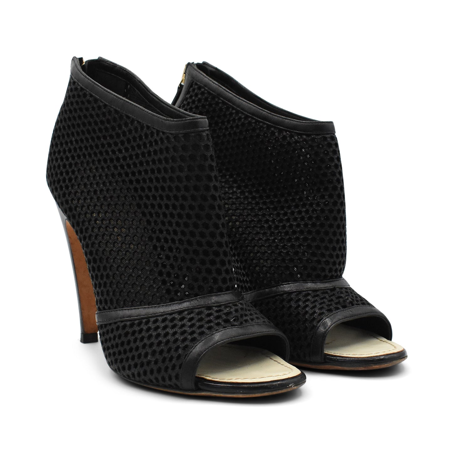 Chanel Peep-Toe Booties - Women's 37.5