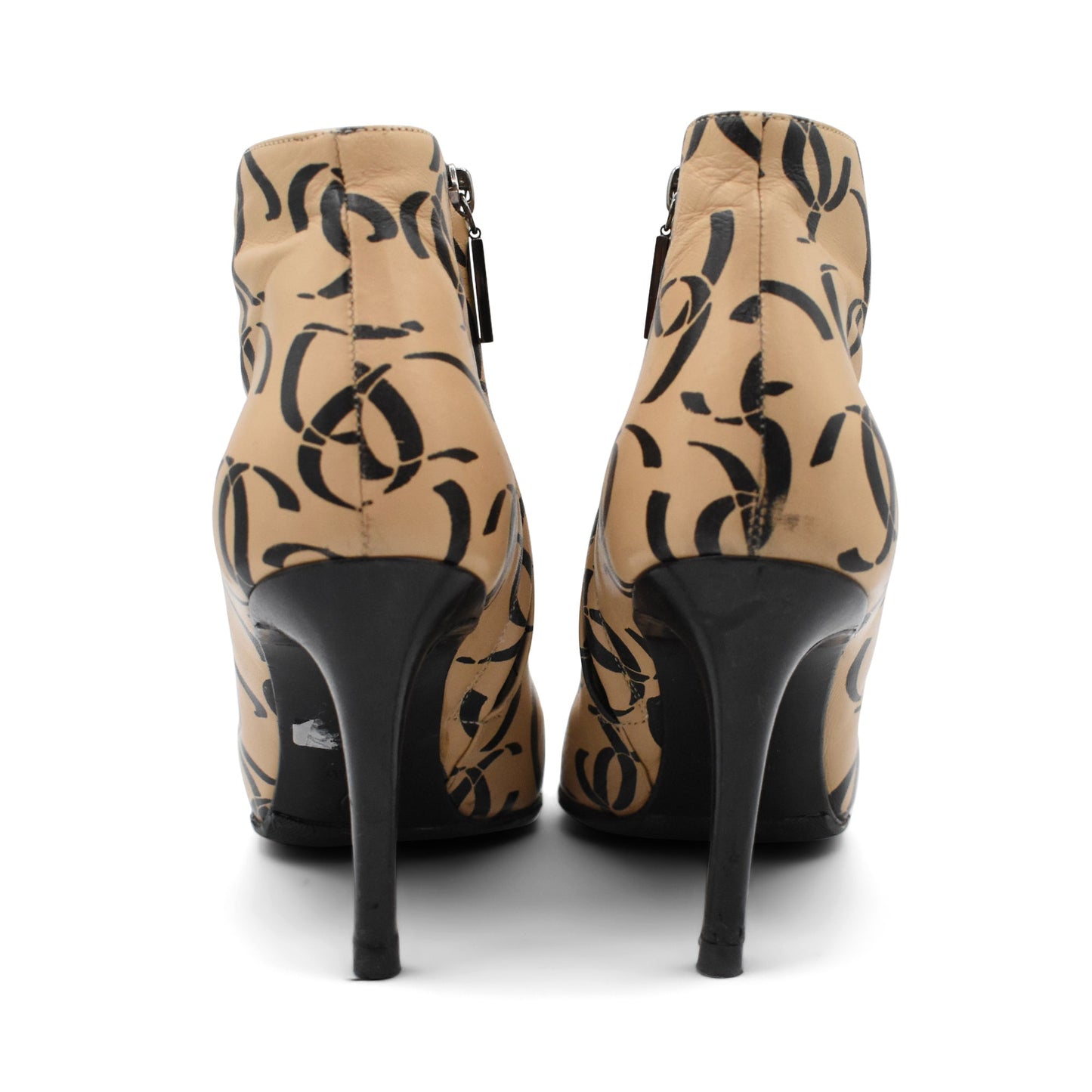 Chanel 'F/W 2000 Interlocking CC' Ankle Booties - Women's 37.5 EU