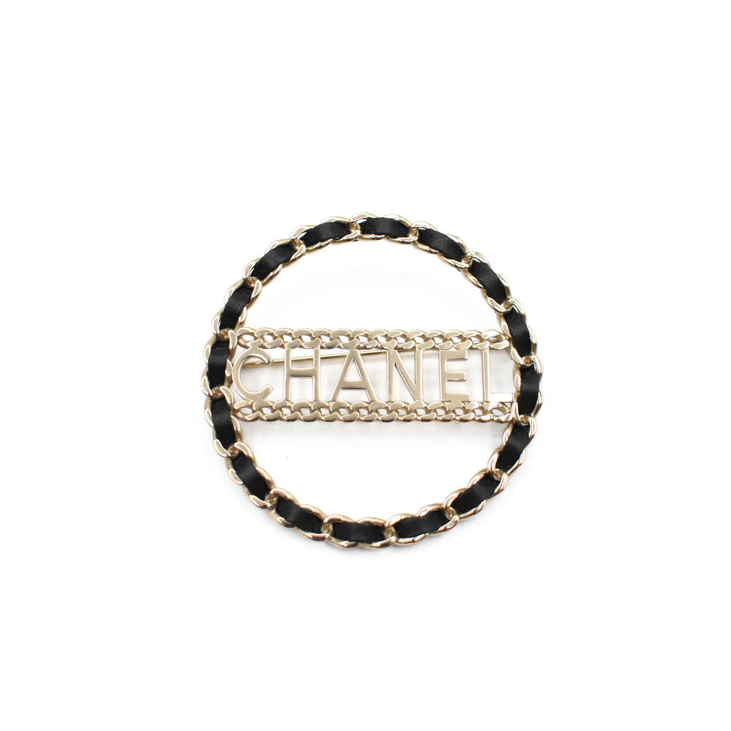 Chanel Chain Logo Brooch