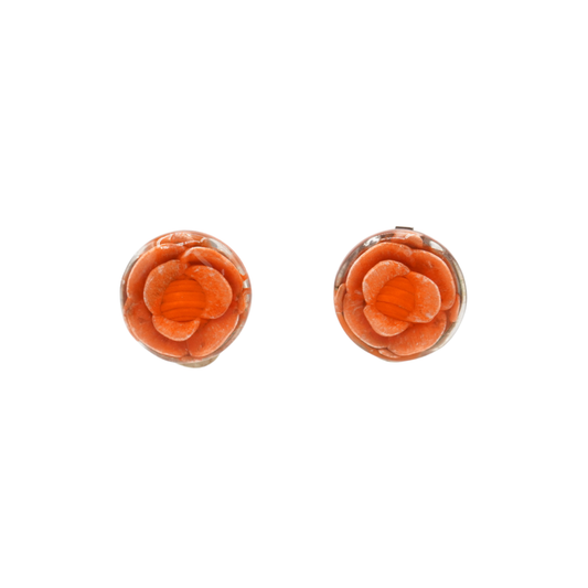 Chanel 'Camellia' Clip On Earrings