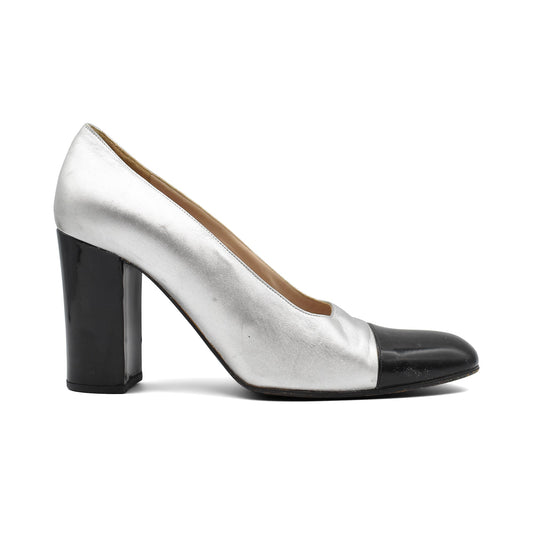 Chanel Silver Heels - Women's 35.5
