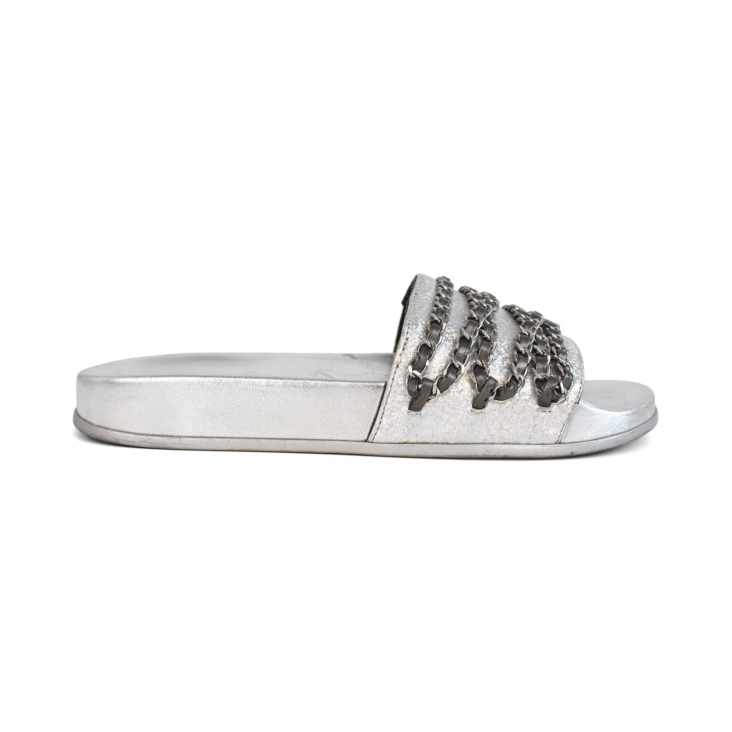 Chanel 'Chain' Slides - Women's 37