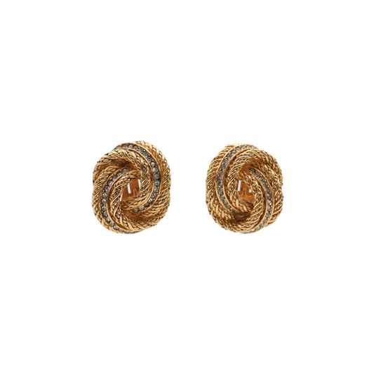 Christian Dior Knotted Clip Earrings