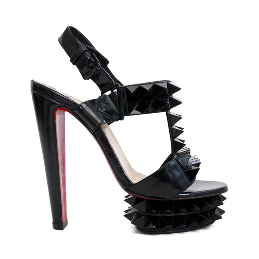 Christian Louboutin 'Cybersandale' Platform Heels - Women's 37.5