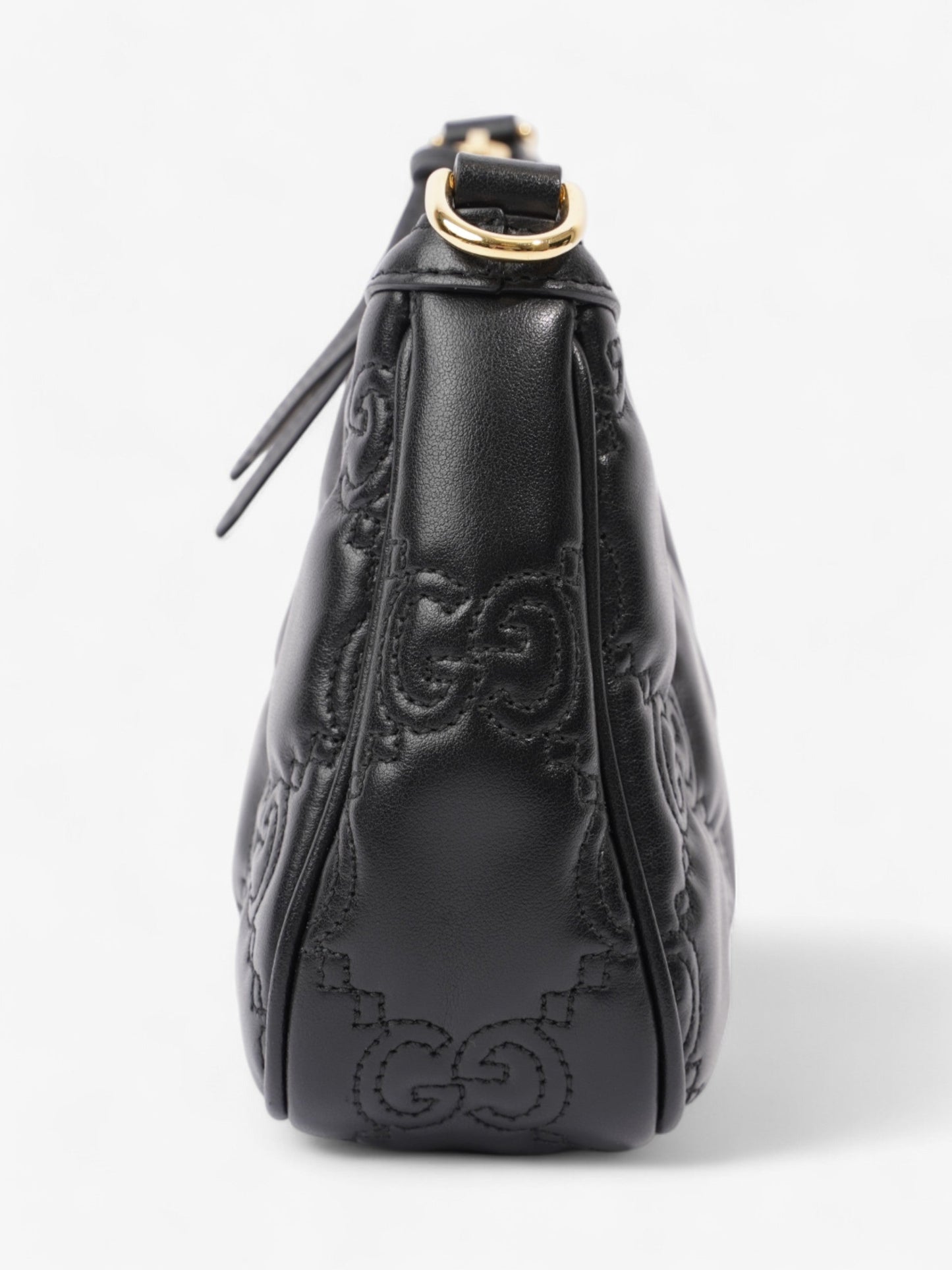 Gucci GG Shoulder Bag Black Matelasse Leather Small