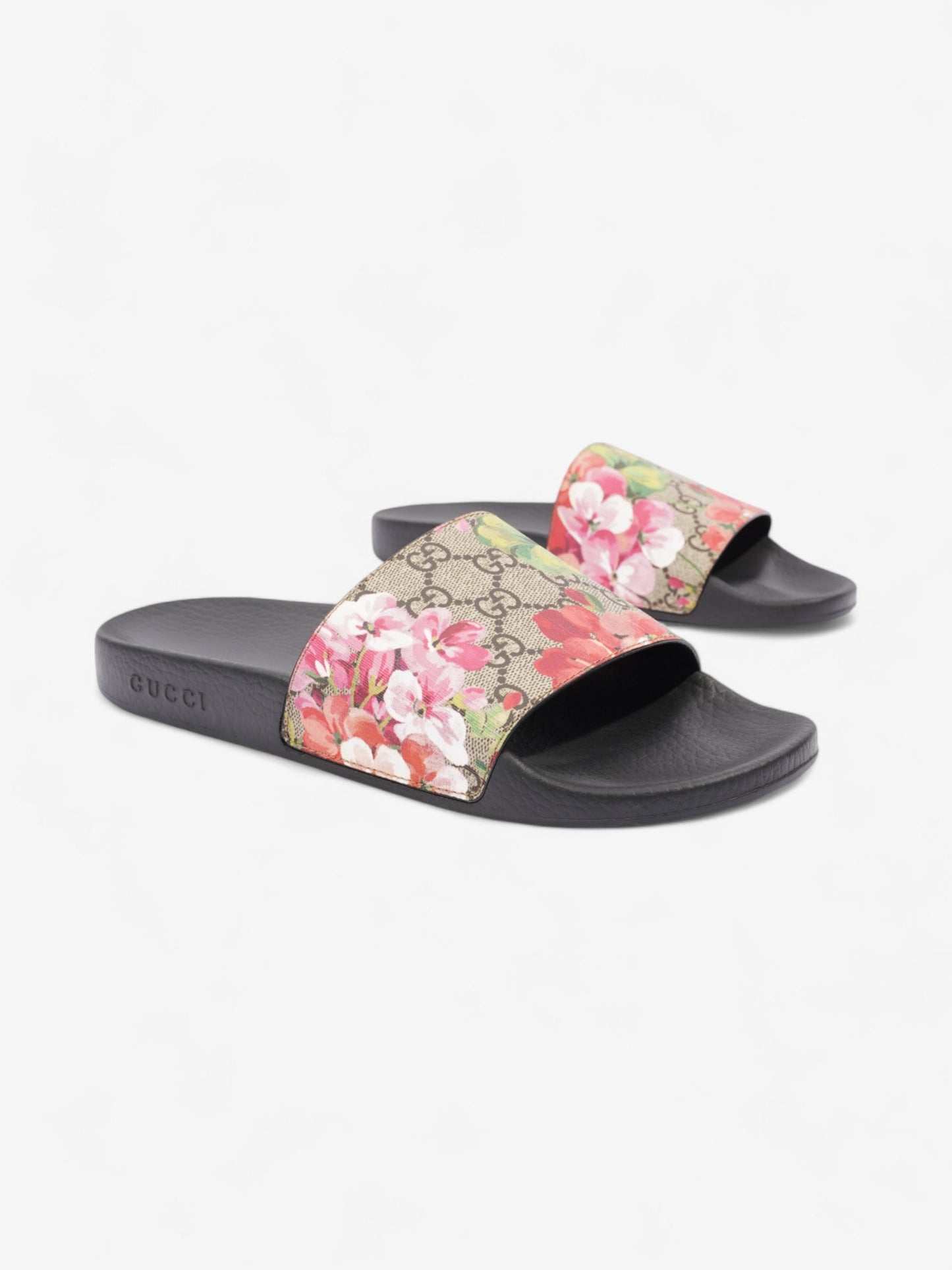 Gucci GG Bloom Slide Floral Coated Canvas EU 41 UK 8