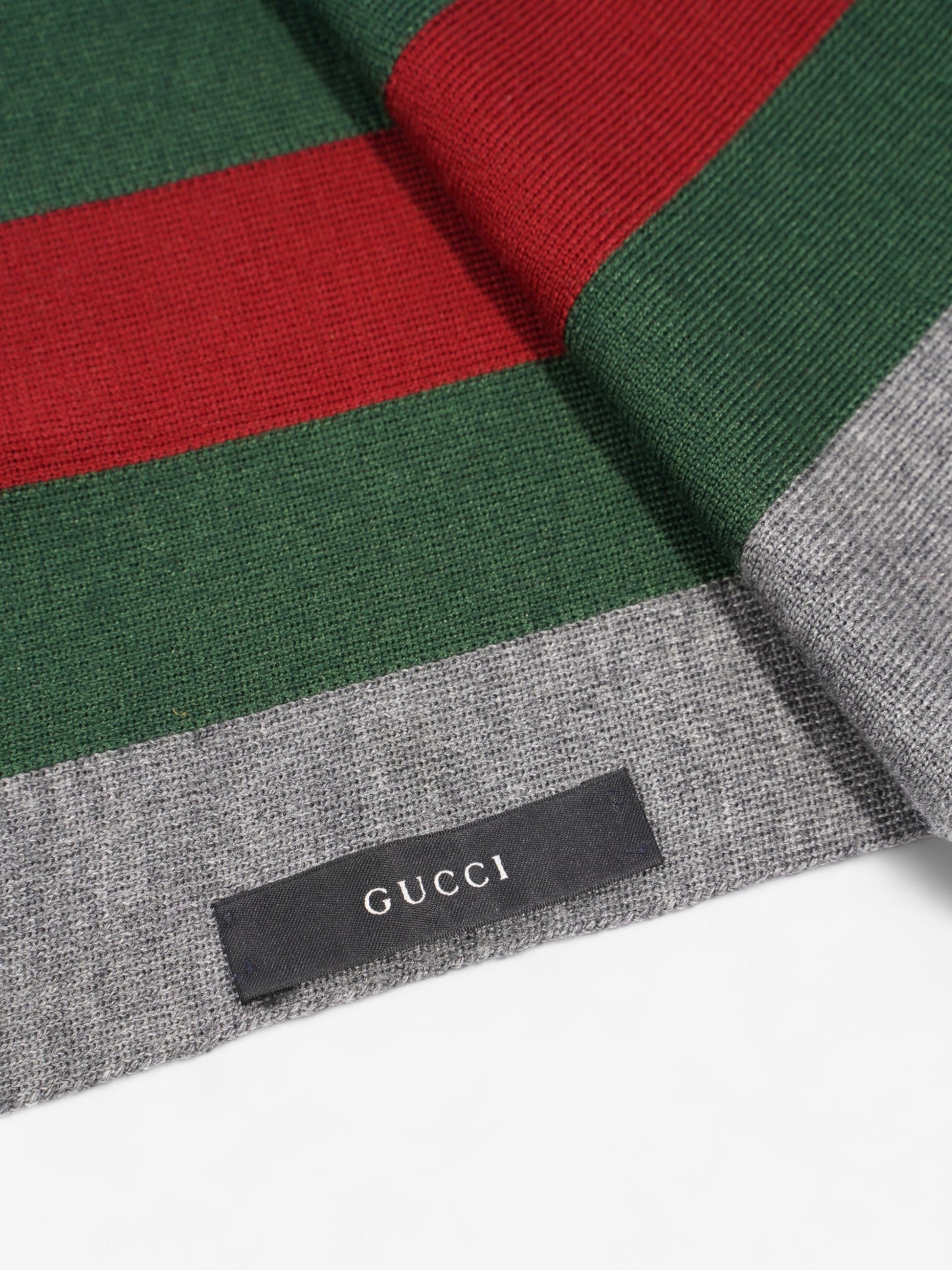 Gucci Classic Stripe Grey / Red / Green Wool