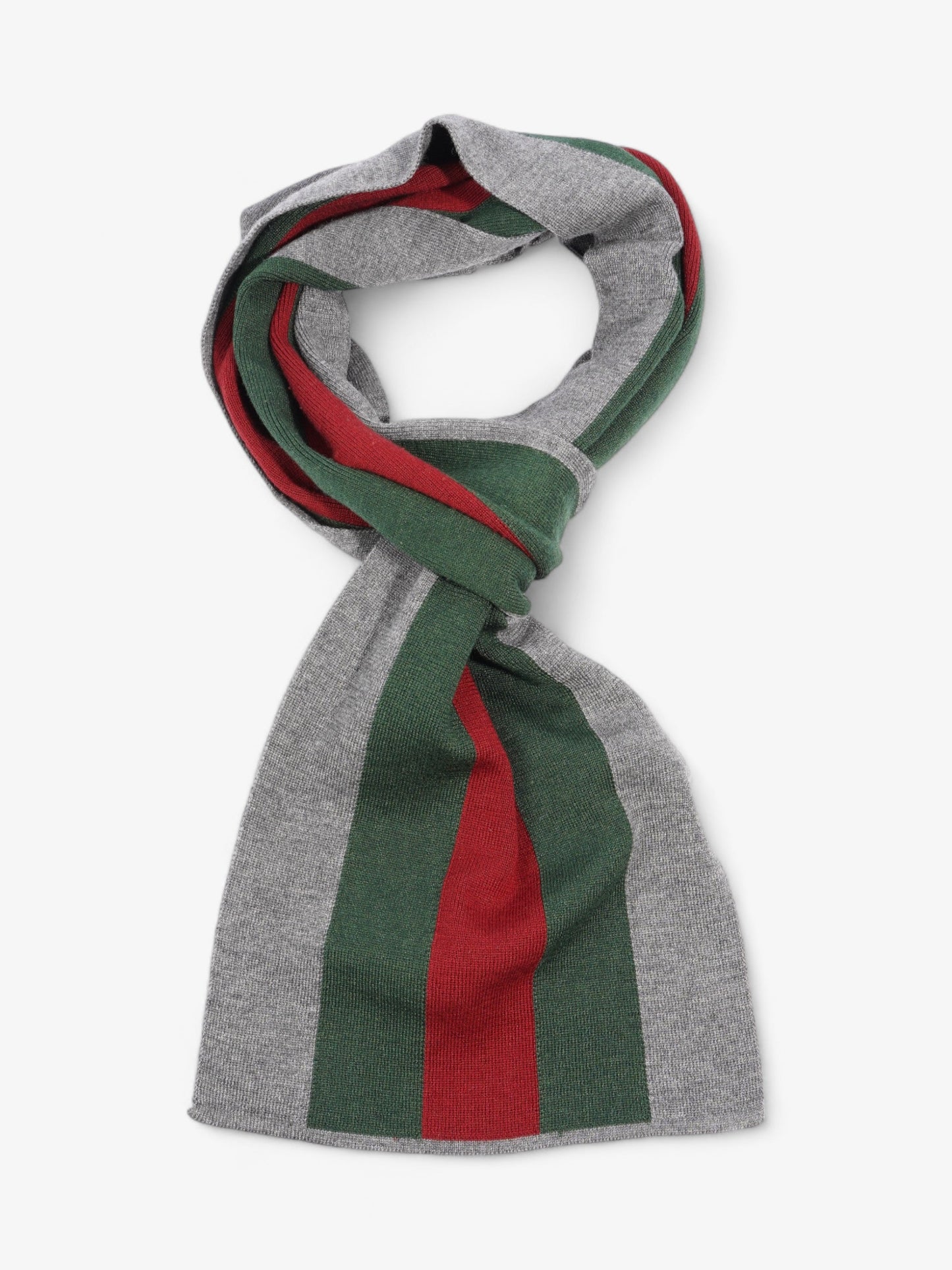 Gucci Classic Stripe Grey / Red / Green Wool