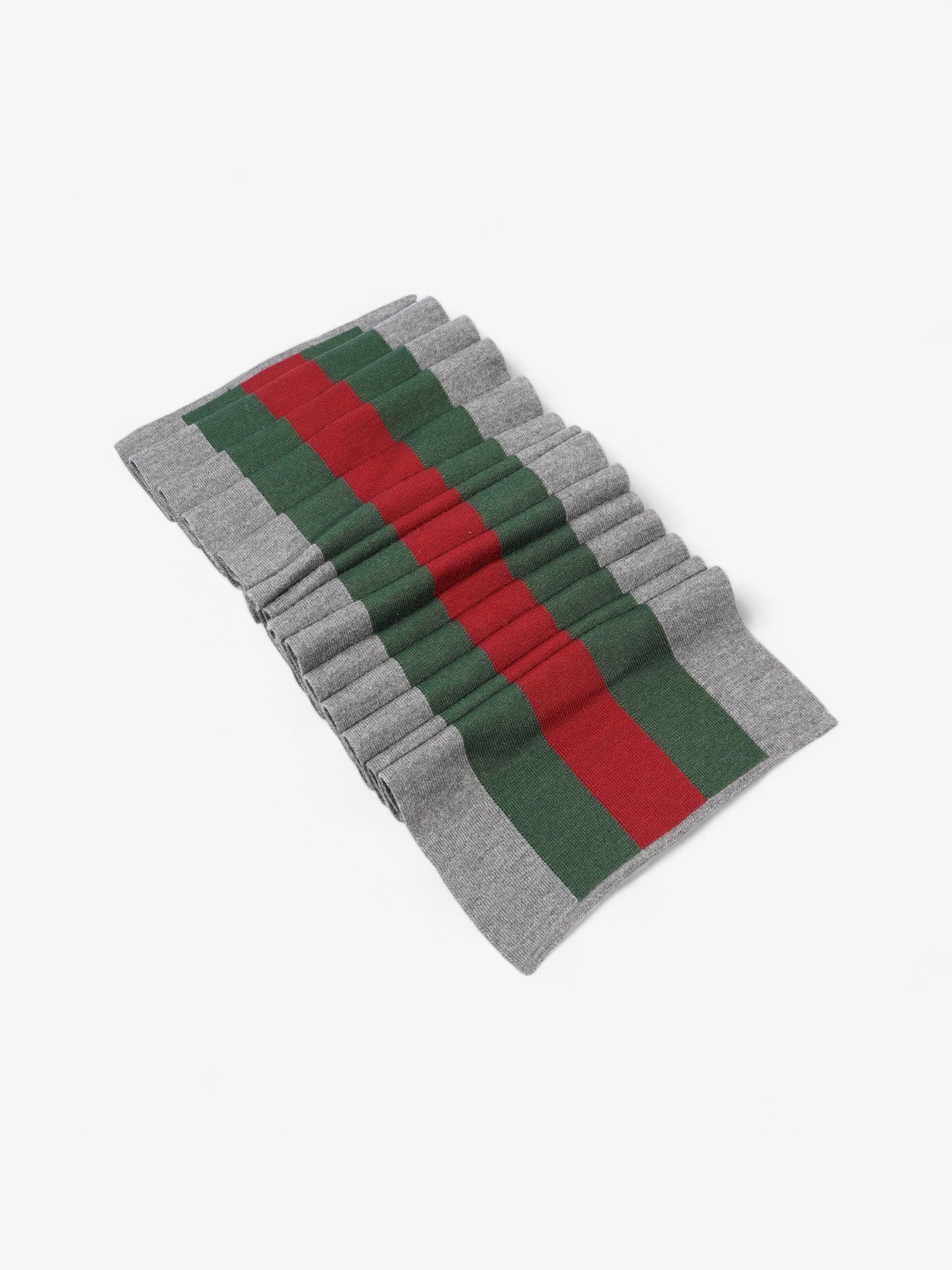 Gucci Classic Stripe Grey / Red / Green Wool