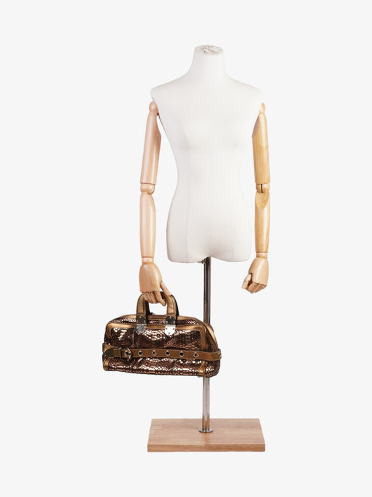 Gucci Romy Bronze / Gold Leather