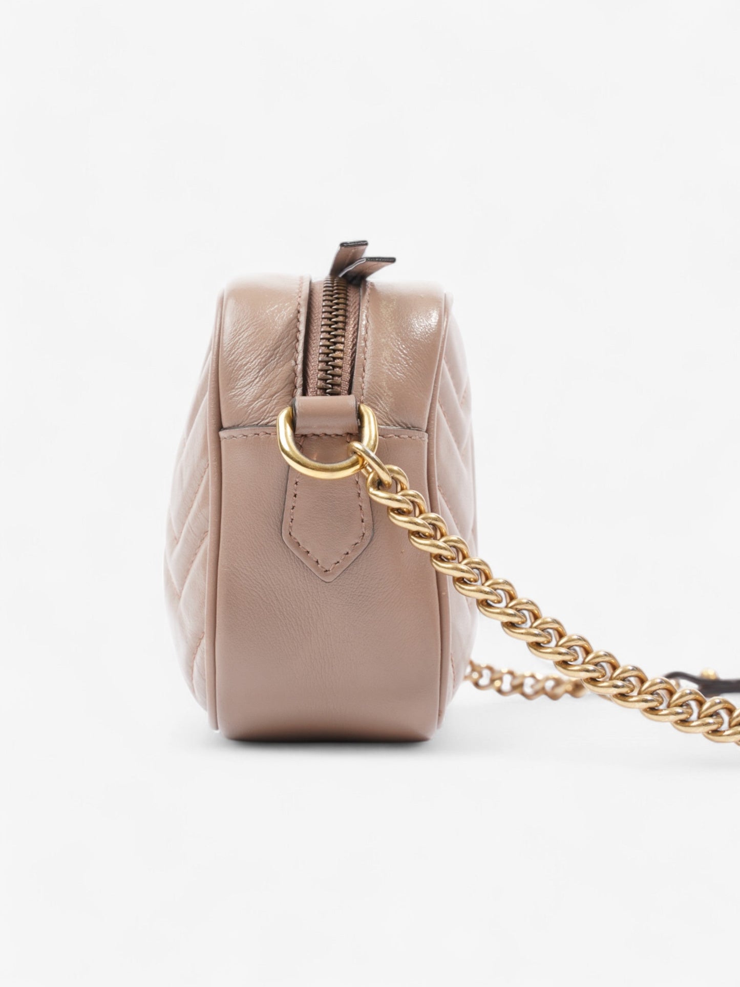 Gucci GG Marmont Dusty Pink Matelasse Leather Mini