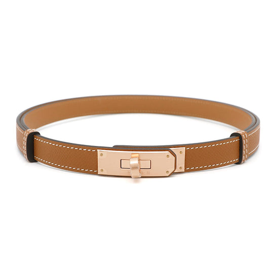 HERMES kelly belt 18 Gold Epsom