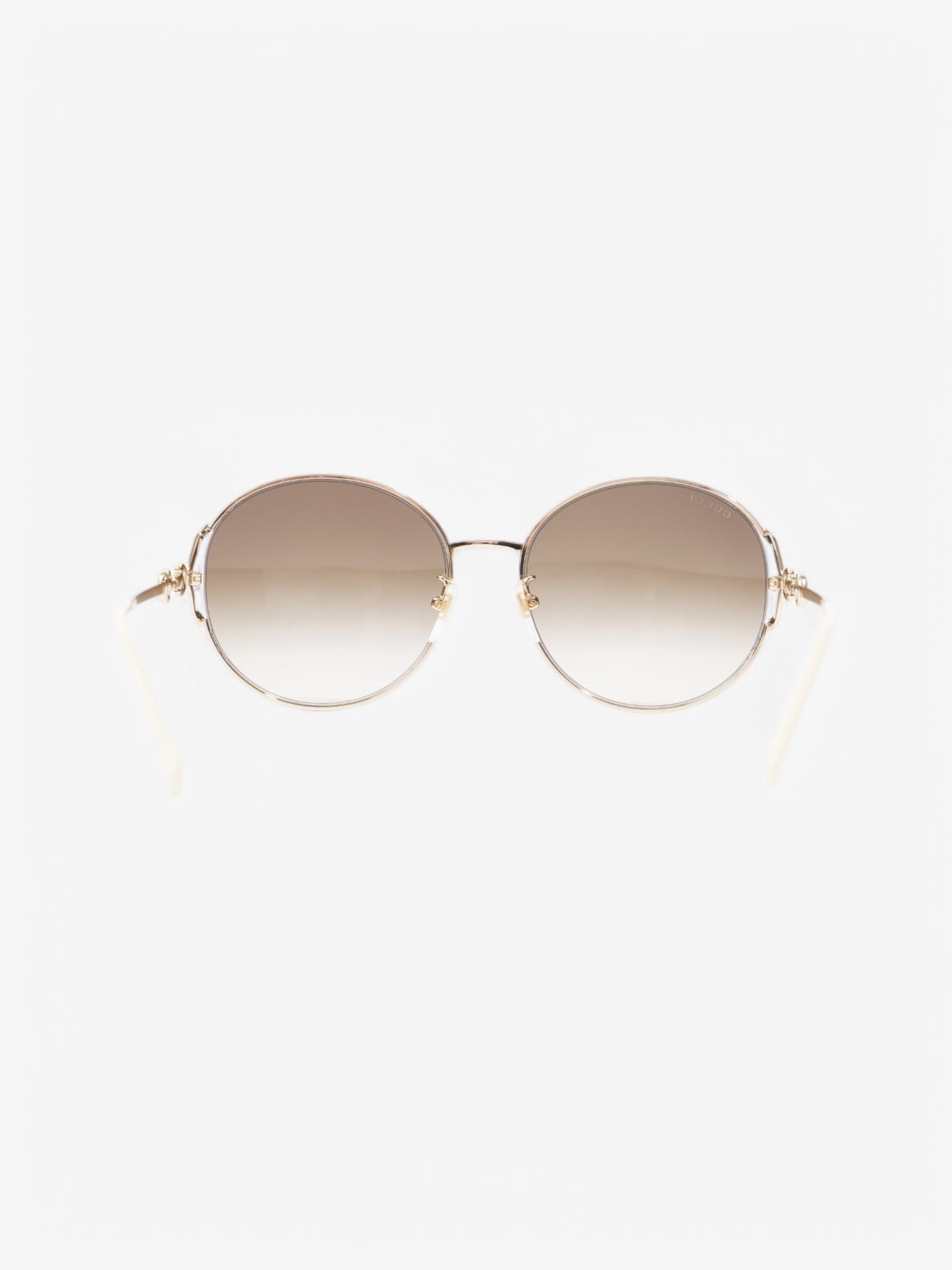 Gucci Horsebit Sunglasses Cream Base Metal