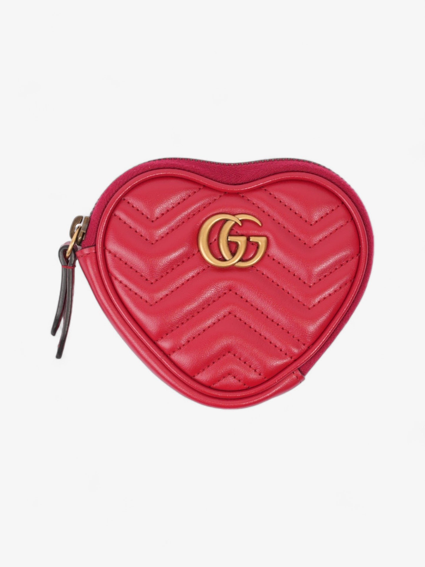 Gucci GG Marmont Heart Purse Red Matelasse Leather