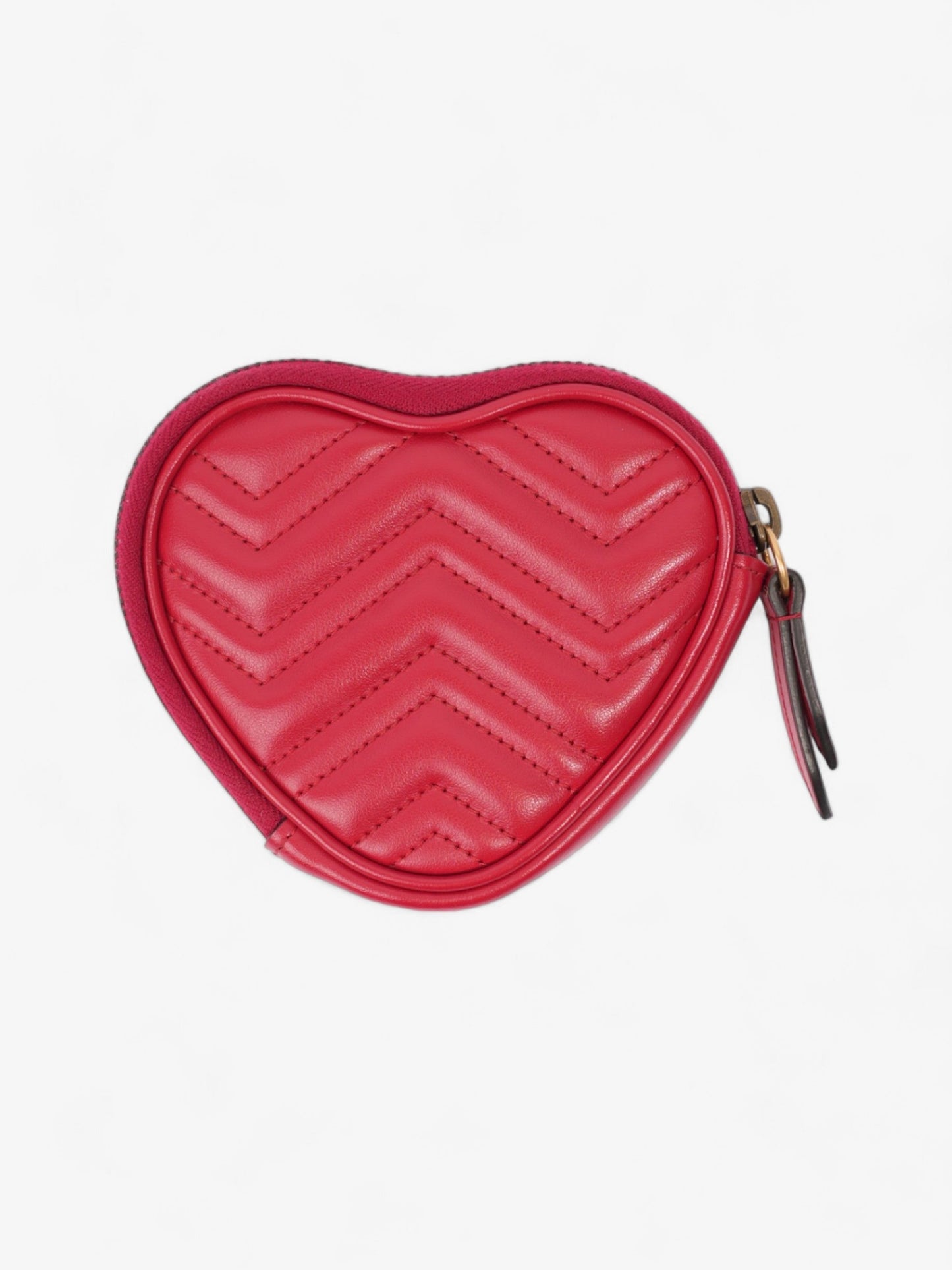 Gucci GG Marmont Heart Purse Red Matelasse Leather