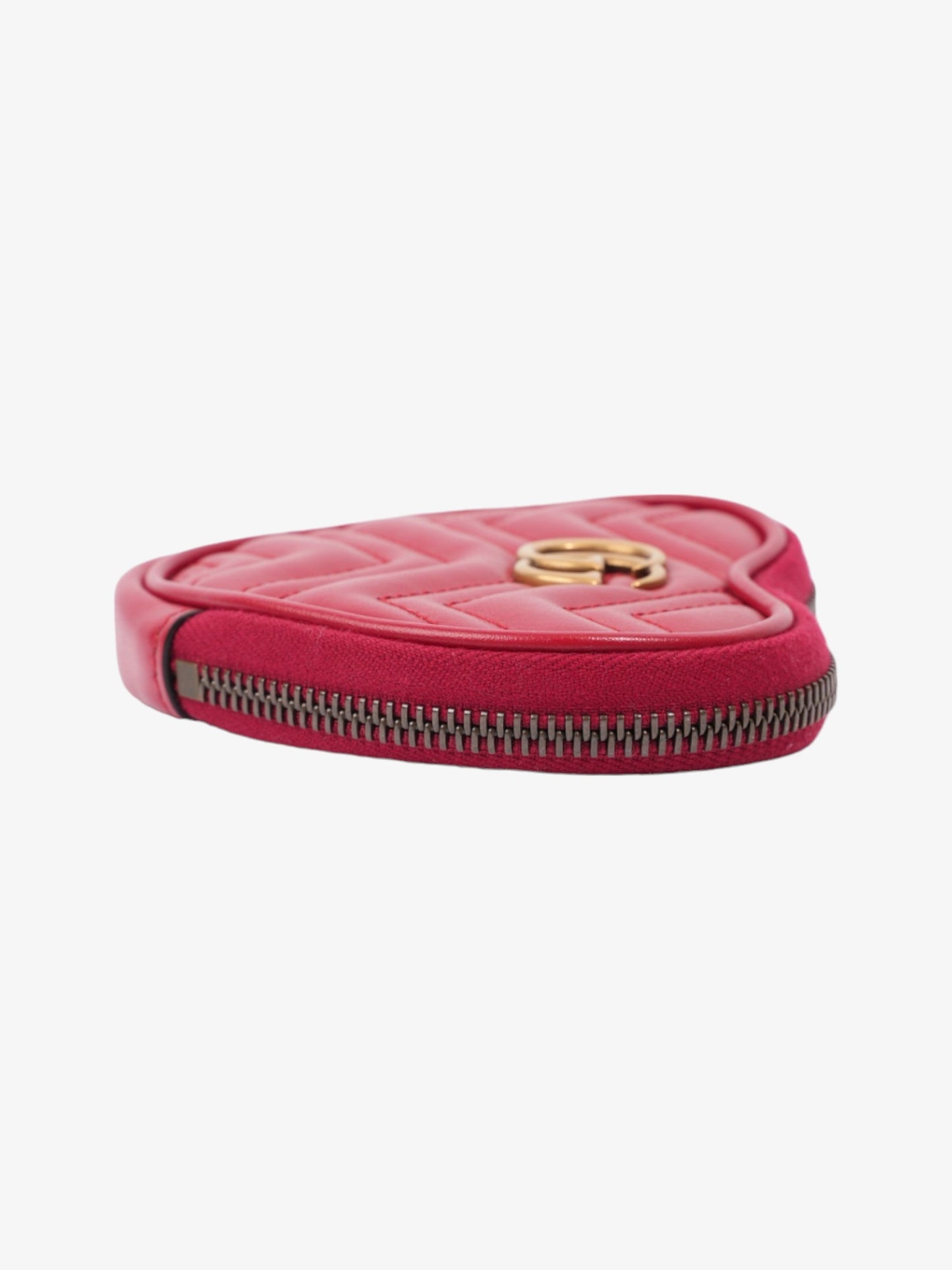 Gucci GG Marmont Heart Purse Red Matelasse Leather