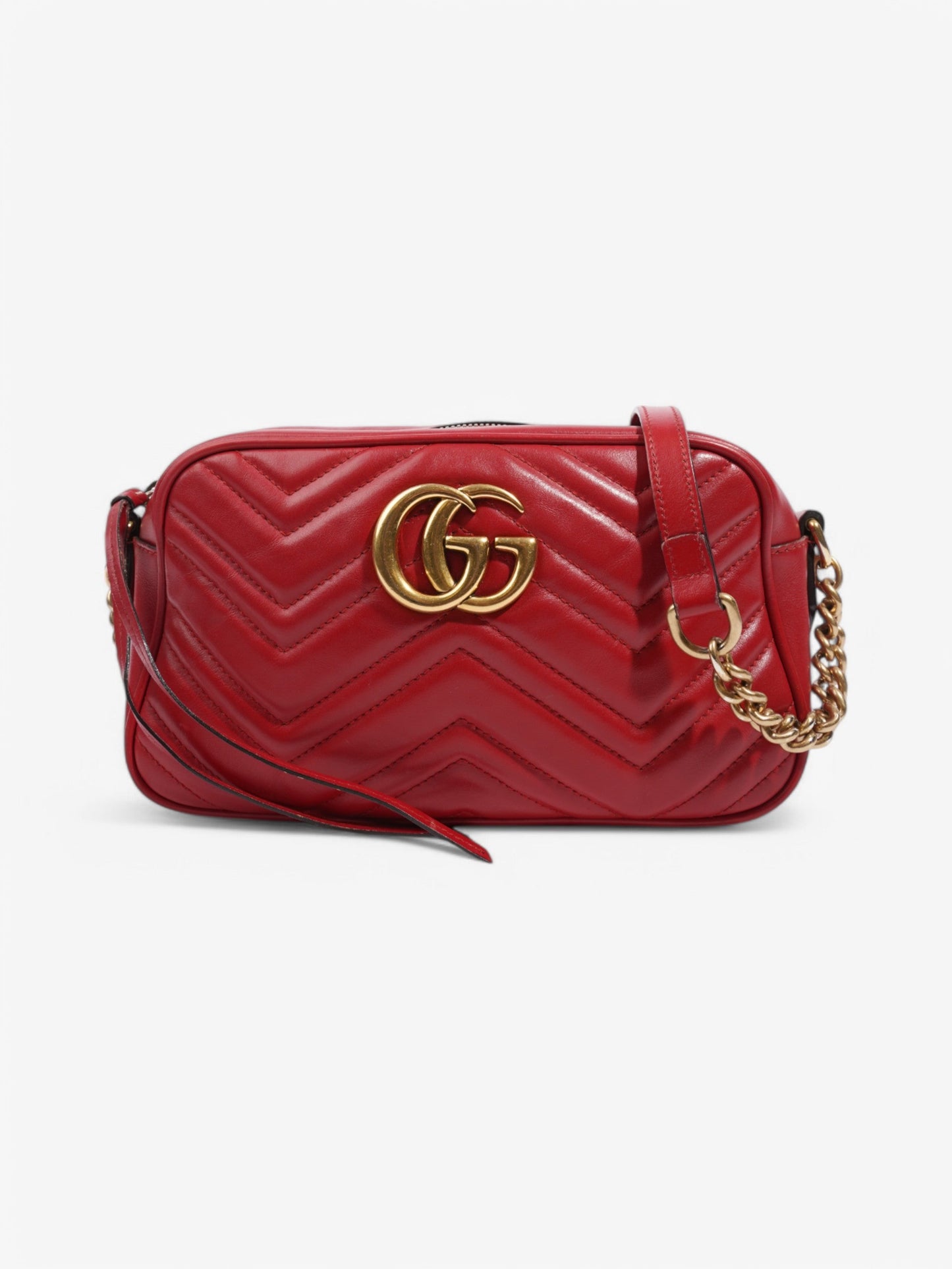 Gucci GG Marmont Red Calfskin Leather Small