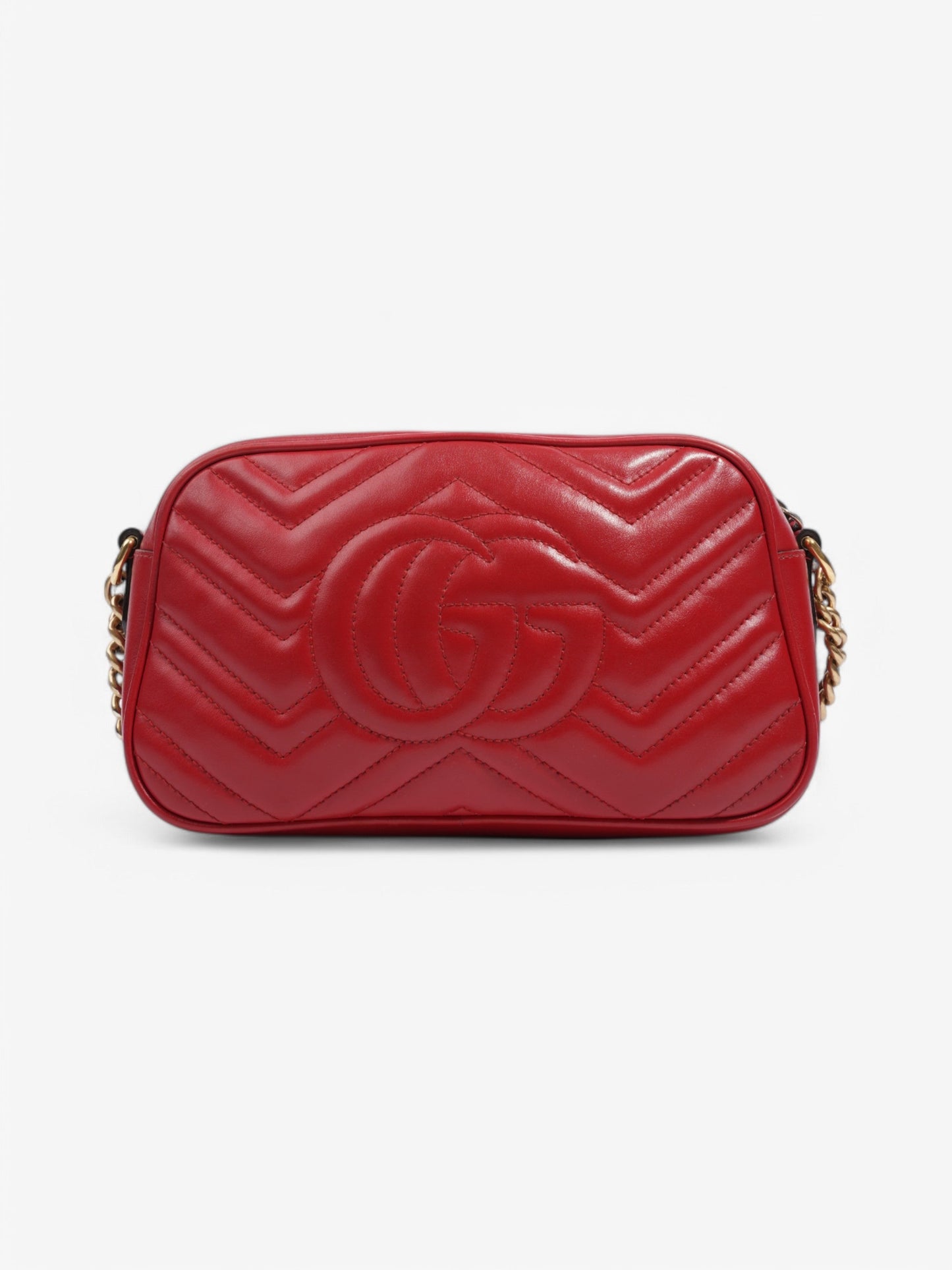 Gucci GG Marmont Red Calfskin Leather Small