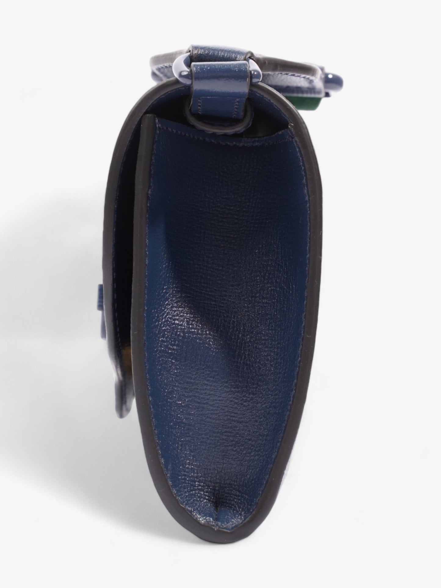 Gucci Horsebit 1955 Blue Calfskin Leather Mini