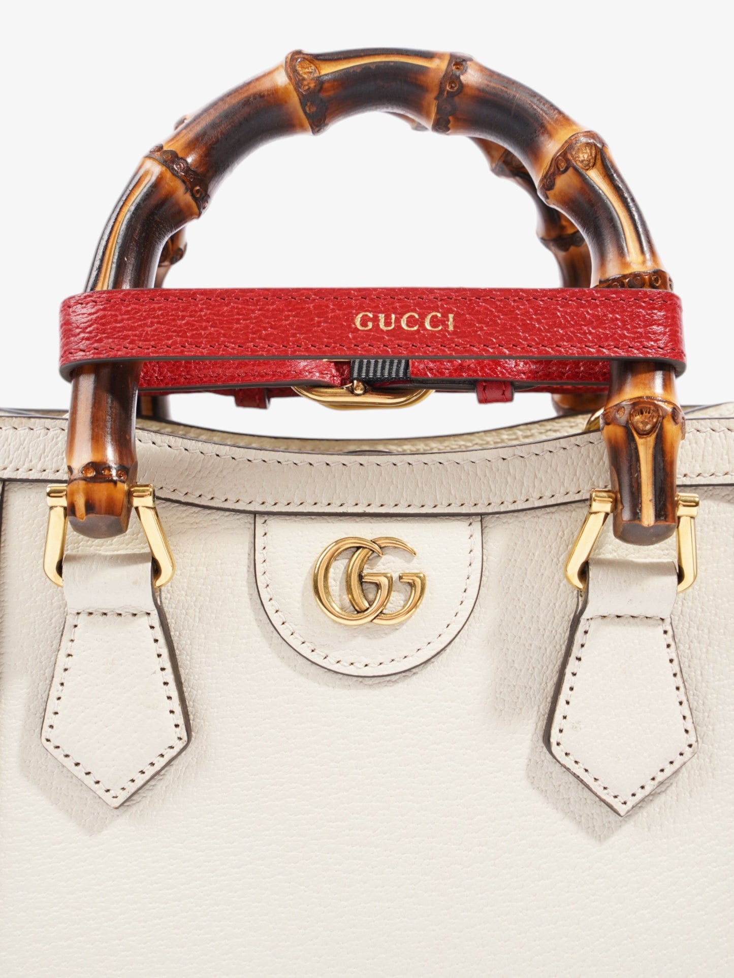 Gucci Diana Mini Tote Cream Leather