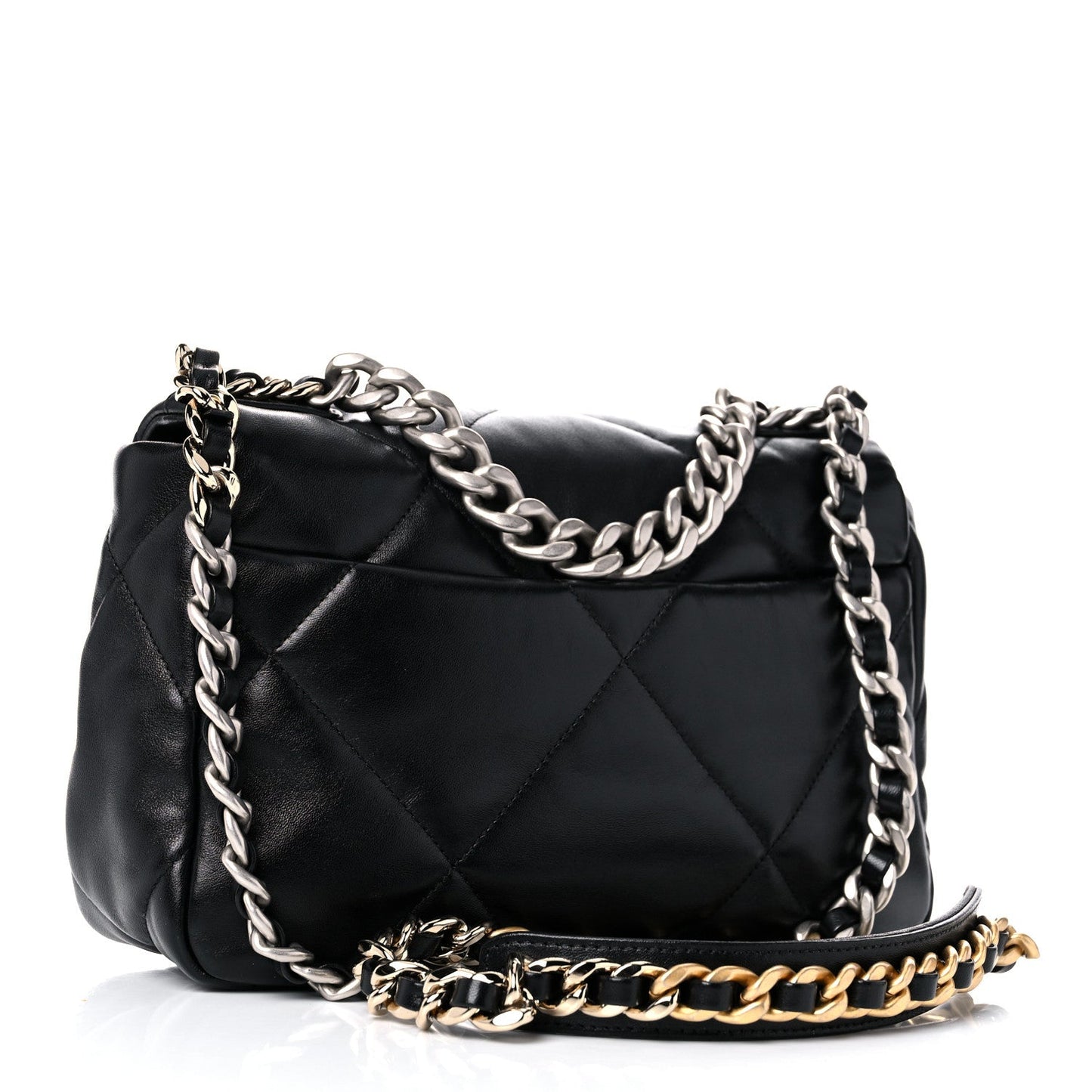 CHANEL MEDIUM LAMBSKIN QUILTED CHANEL 19 BAG