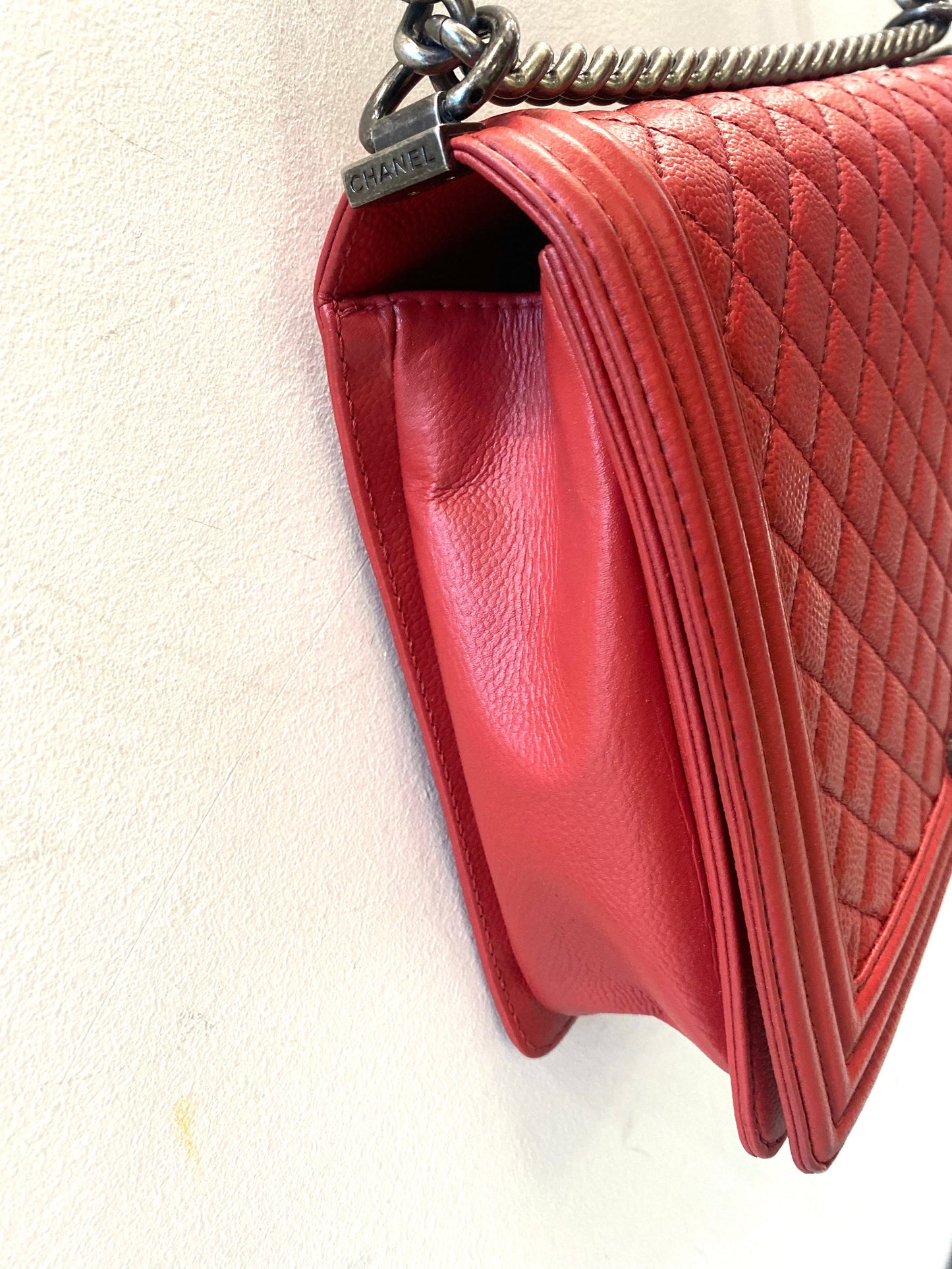 CHANEL CAVIAR QUILTED LEATHER LARGE BOY BAG