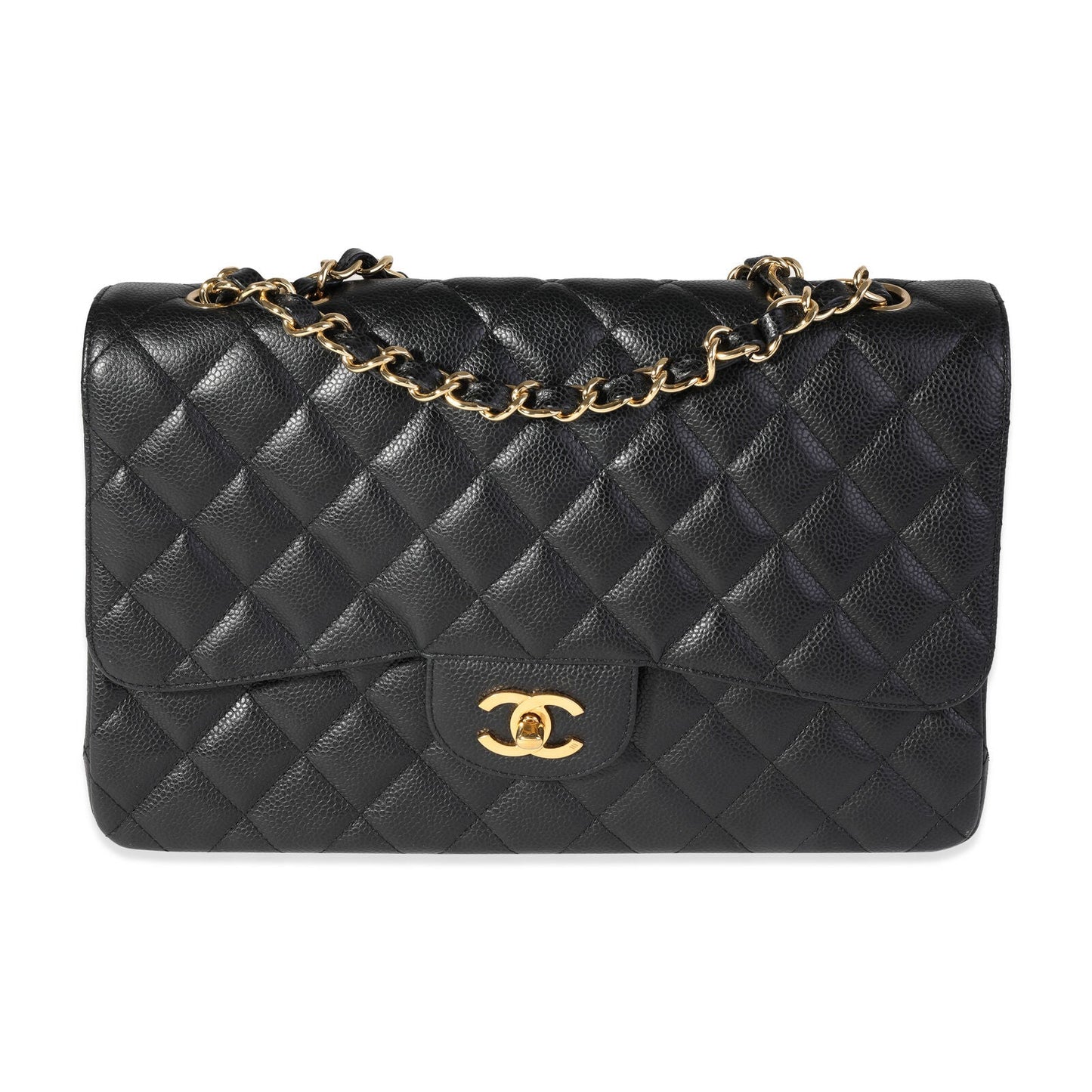 CHANEL MAXI CLASSIC CAVIAR LEATHER SINGLE FLAP BAG