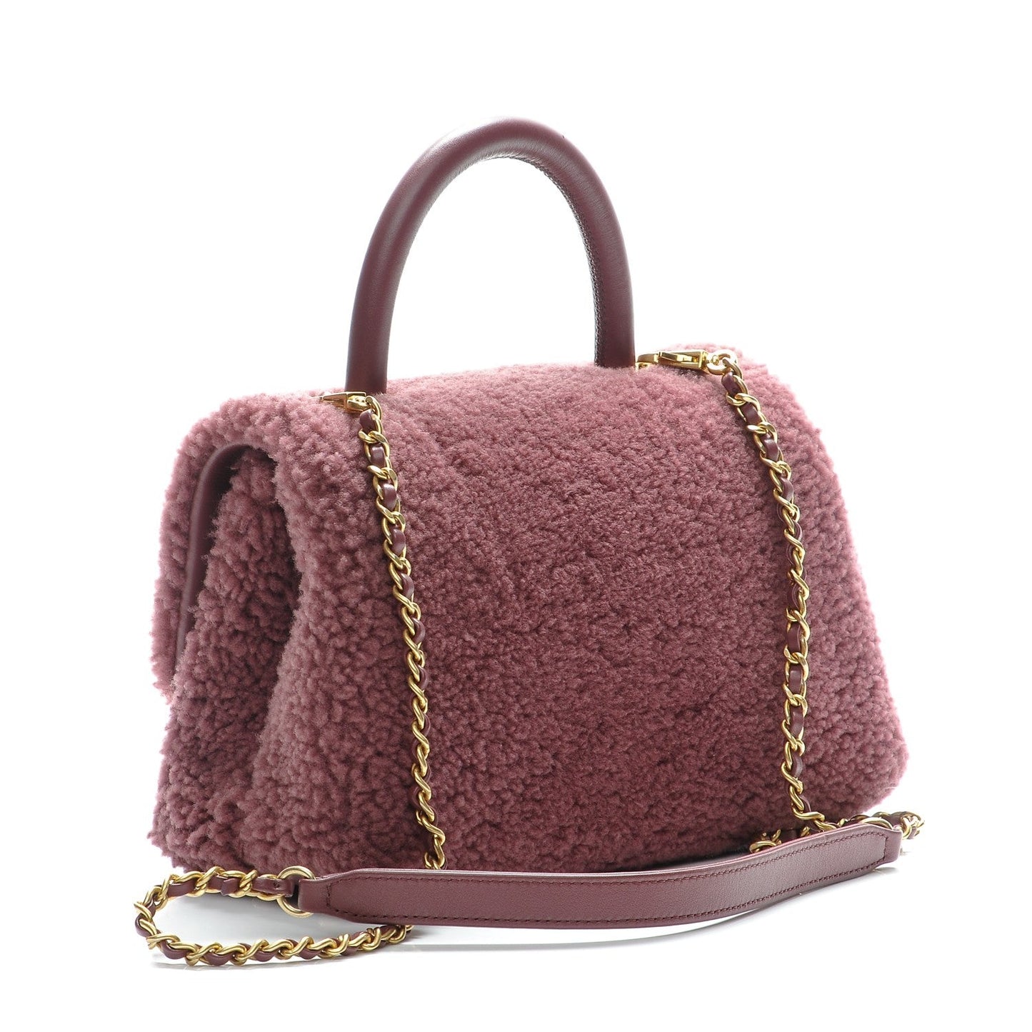 CHANEL COCO HANDLE MOUTON 2WAY HANDBAG