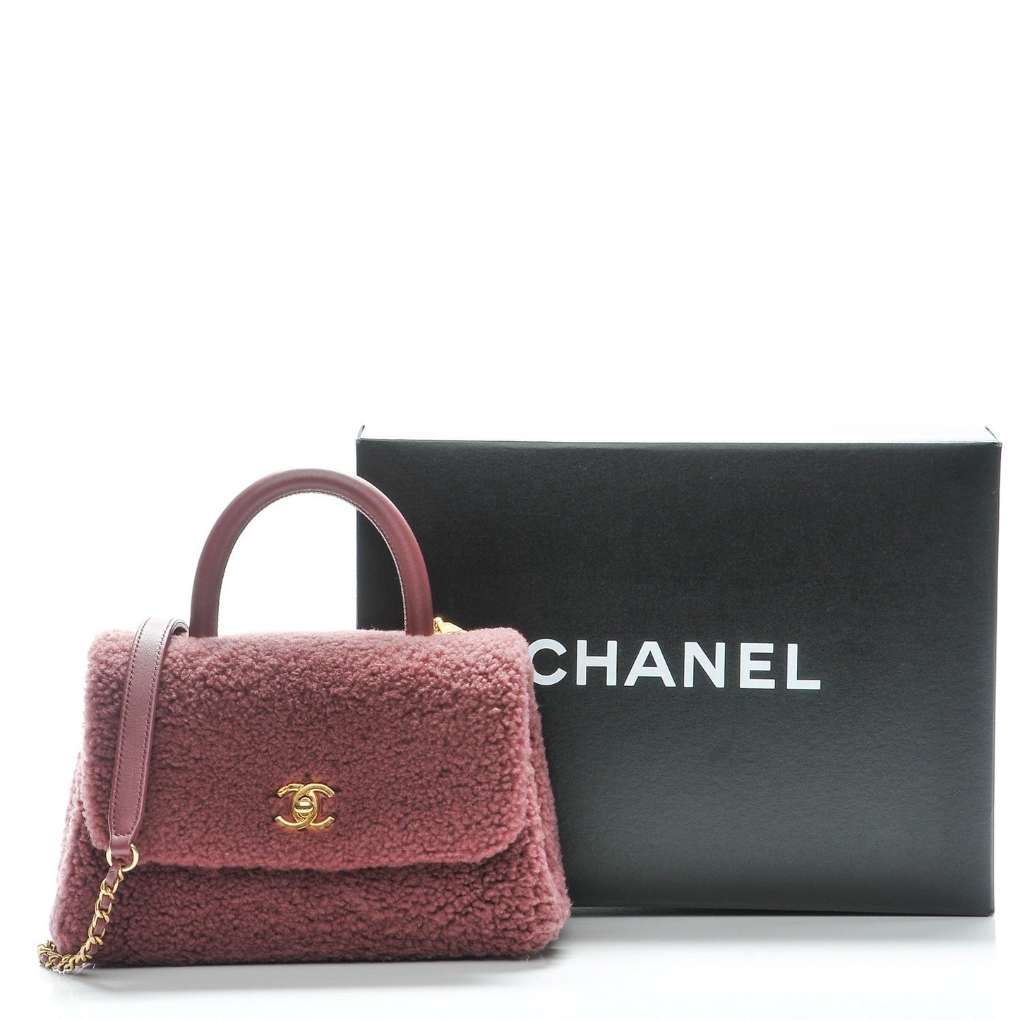 CHANEL COCO HANDLE MOUTON 2WAY HANDBAG