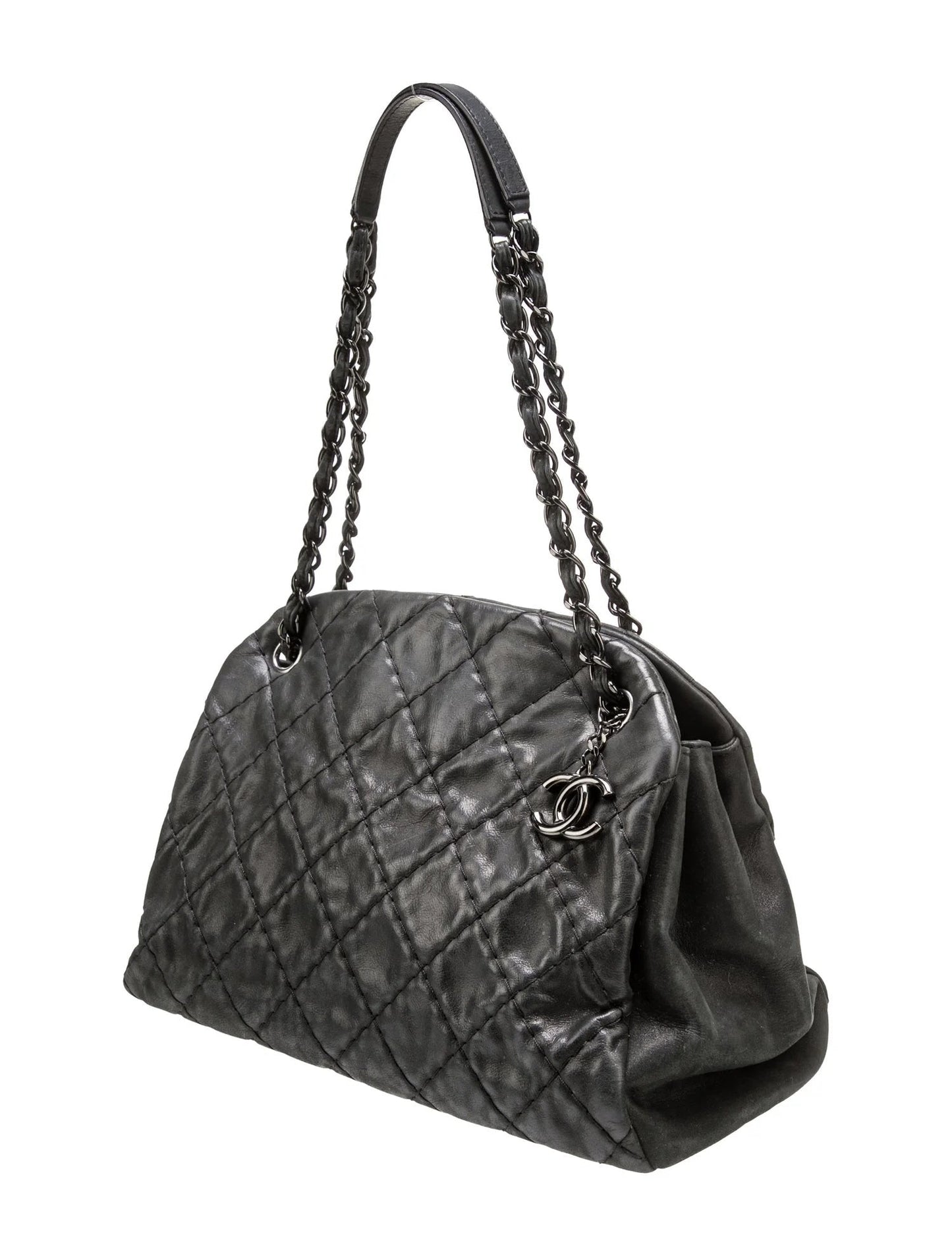 CHANEL IRIDESCENT CALFSKIN LEATHER LARGE JUST MADEMOISELLE BAG