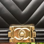 Chanel Chevron Quilted Boy Bag-Medium