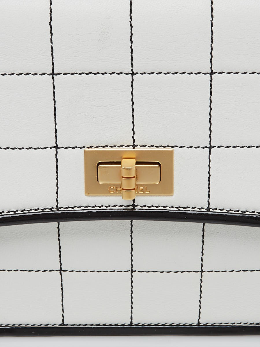 CHANEL White Square Quilted Leather Mademoiselle Small Flap Bag